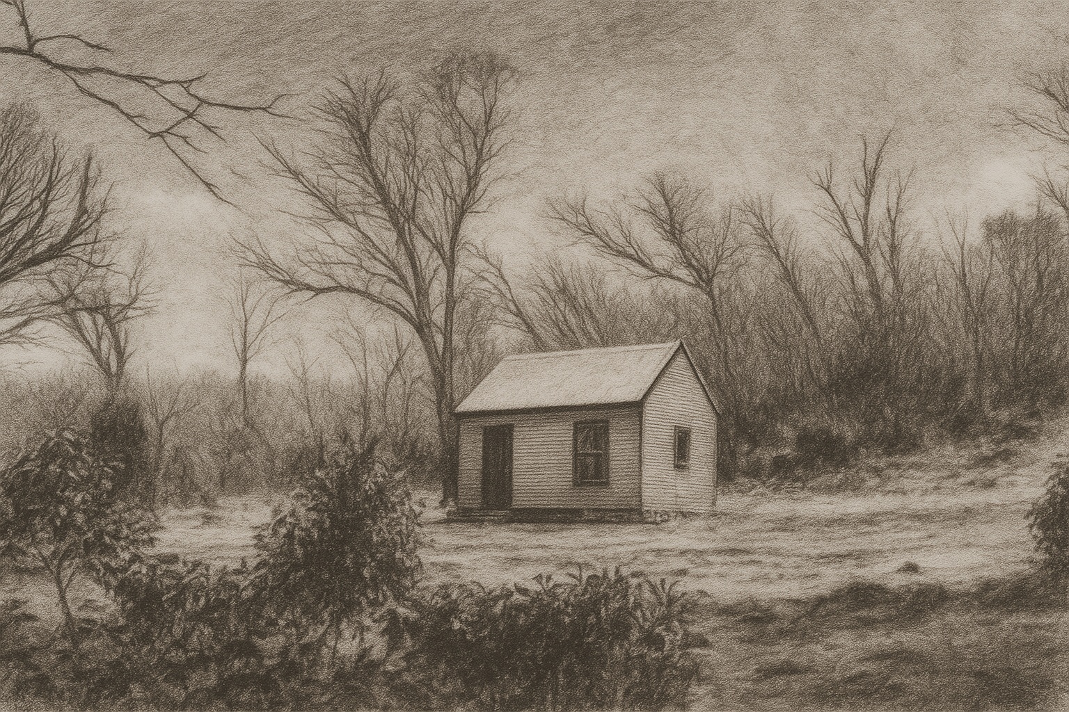 Drawing of Boobee Hut