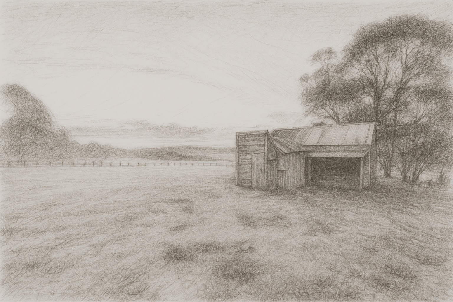 Drawing of Cooinbil Homestead