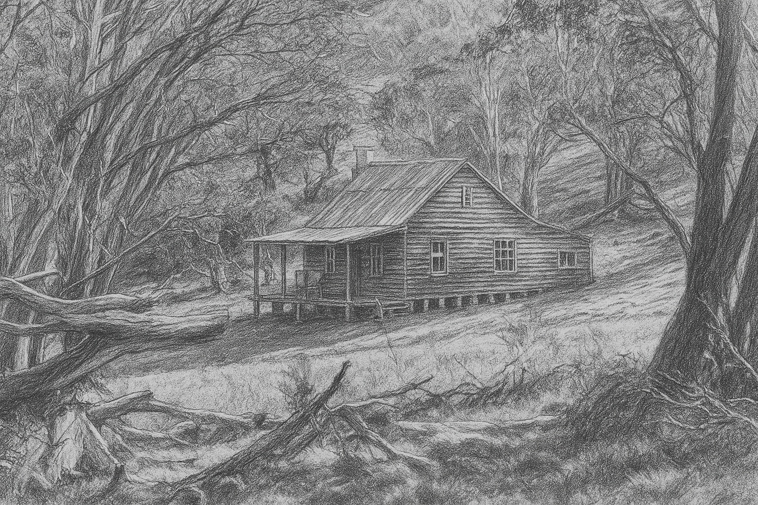 Drawing of Gooandra Homestead